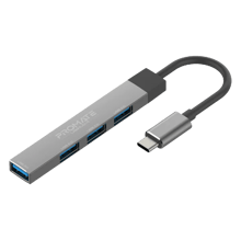 PROMATE 4 in 1 Multi-Port Type-C Data Hub - Silver