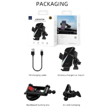 WiWU CH307 Liberator 15W Wireless Charging Car Mount - Best Prices