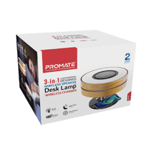 PROMATE 3 in 1 Contemporary Designed Wireless Speaker with Desk Lamp and Wireless Charger - Best Prices