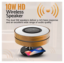 PROMATE 3 in 1 Contemporary Designed Wireless Speaker with Desk Lamp and Wireless Charger - Best Prices