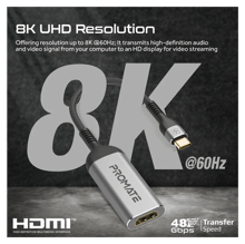 بروميت كرستال كلرتي 8K 60Hz تايب-سي الى HDMI - أفضل سعر