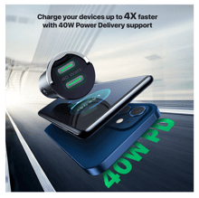 PROMATE RapidCharge™ 40W Car Charger with Dual USB-C Power Delivery Ports - Best Prices