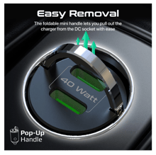 PROMATE RapidCharge™ 40W Car Charger with Dual USB-C Power Delivery Ports - Best Prices