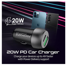 PROMATE 20W Quick Charging Mini Car Charger - Best Prices