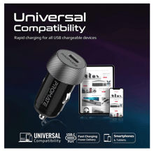 PROMATE 20W Mini Car Charger with Power Delivery - Best Prices