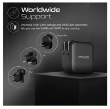 PROMATE 100W Power Delivery GaN Fast™ Charger with QC 3.0 - Best Prices