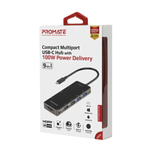 PROMATE 9 in 1 Ultra Compact Multiport Hub 100W Power Delivery - Best Prices