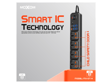 شريط طاقة Moxom MX-ST16 7USB + 1PD 2500W بحد أقصى 12 منفذًا في 1 - أفضل سعر