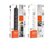 شريط طاقة Moxom MX-ST16 7USB + 1PD 2500W بحد أقصى 12 منفذًا في 1 - أفضل سعر