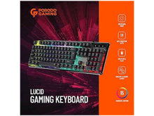 لوحة مفاتيح الألعاب Porodo PDX 216 Lucid بتصميم باللغتين الإنجليزية والعربية - أفضل سعر