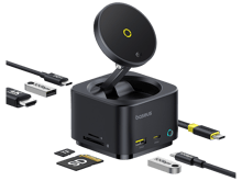 بيسوس Baseus MagPro Series II موزع 7 في 1 للشحن اللاسلكي المغناطيسي بقوة 15 واط - أفضل سعر