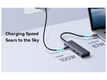 بيسوس Portal Joy Series موزع عرض ثلاثي المنافذ مزود ب 7 منافذ - أفضل سعر
