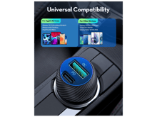 RAVPower RP-VC031 Total 49W Car Charger + 1m Lightning Cable