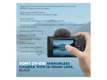 سوني ZV-E10 II APS-C Mirrorless كاميرا بدون مرآة مع عدسة 16-50ملم - أفضل سعر سوني ZV-E10 II APS-C Mirrorless كاميرا بدون مرآة مع عدسة 16-50ملم - أفضل سعر