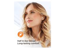 JoyRoom JR-EW06 Wired Series Half In-Ear Metal Wired Earbuds - Best Prices