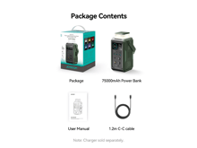 JoyRoom JR-PBF10 100W Super Large Capacity Power Bank With Retractable Light 75000mAh - Best Prices