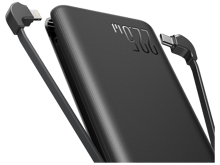 JoyRoom JR-L014 22.5W Power Bank With Dual Cables 10000 MAh With Iphone & type C Cable - Best Prices