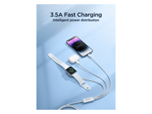 JoyRoom S-IW007 3-in-1 iP Watch Magnetic Charger + Dual Lightning Cable (USB-A) 1.2m - Best Prices