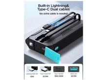 JoyRoom JR-L017 22.5W Power Bank with Built in 2in1 Cables with SOS light 10000mAh - Best Prices