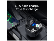 جوي رووم JR-CL02 مشغل MP3 متعدد الوظائف بتقنية البلوتوث وشاحن سيارة سريع الشحن QC3.0 - أفضل سعر