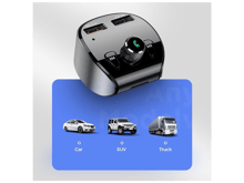 جوي رووم JR-CL02 مشغل MP3 متعدد الوظائف بتقنية البلوتوث وشاحن سيارة سريع الشحن QC3.0 - أفضل سعر