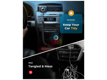 جوي رووم JR-CL18 شاحن سيارة PD Type-C + USB بقوة 30 واط مع شاشة LED ومحول بلوتوث وجهاز إرسال FM مع كيبل ملفوف - أفضل سعر