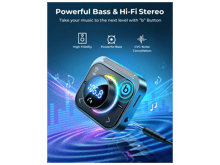 جوي رووم JR-CL18 شاحن سيارة PD Type-C + USB بقوة 30 واط مع شاشة LED ومحول بلوتوث وجهاز إرسال FM مع كيبل ملفوف - أفضل سعر