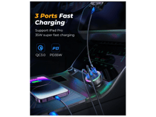 JoyRoom JR-CL26 70W Car Charger 2PD+1USB Car Charger - Best Prices