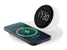 WiWU Wi-W017 Night Light Wireless Charging Clock Bluetooth Speaker - Best Prices