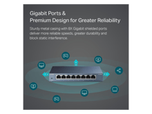 تي بي لينك محول مكتبي TL-SG108 | 8-Port 10/100/1000 ميجابايت - أفضل سعر
