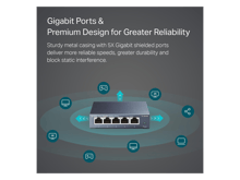 تي بي لينك محول مكتبي TL-SG105 5-Port 10/100/1000 ميجابايت - أفضل سعر
