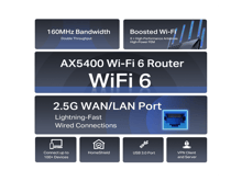 تي بي لينك ارتشر AX72 برو AX5400 متعدد جيحابيت راوتر واي فاي 6 - أفضل سعر
