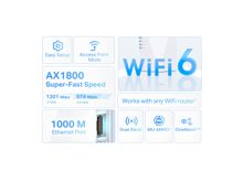 Tp-Link RE600X  AX1800 Wi-Fi 6  Range Extender - Best Prices