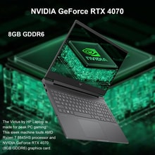 HP Victus 16.1 Ryzen 7 RTX 4070 Premium Gaming Laptop, 16.1" FHD 144Hz - أفضل سعر HP Victus 16.1 Ryzen 7 RTX 4070 Premium Gaming Laptop, 16.1" FHD 144Hz - أفضل سعر