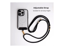 LEEU DESIGN 160cm Crossbody Phone Lanyard 6mm Polyester Adjustable Neck Strap with Gold Tether Tab - Best Prices