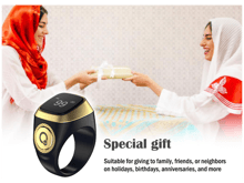 IQibla Smart Zikr Ring Waterproof Digital Counter & Vibration Reminder Azan Alarm Clock - Best Prices