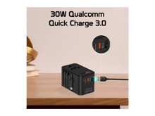 كووتي شاحن سفر عالمي  بقوة 70 واط بتقنية GaN مع منفذ USB-C قابل للسحب - أفضل سعر