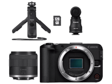 كاميرا كانون EOS R50 V بدون مرآة مع عدسة RF-S14-30mm F4-6.3 STM PZ، ومستشعر APS-C، ودقة 24.2 ميجابكسل، وتقريب فائق الاتساع، وتركيز تلقائي سريع، ومجموعة أدوات مثالية لمنشئي المحتوى، بما في ذلك مدونات الفيديو والبث المباشر. - أفضل سعر
