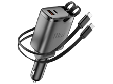 ويوو شاحن سيارة سريعHelix Pro بقوة 111 واط بتقنية GaN، بمنفذي USB-A وC، طراز Wi-CC034 - أفضل سعر