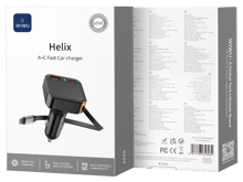 ويوو شاحن سيارة ثلاثي المنافذ Wi-CC033 Helix بقوة 65 واط بمنفذ USB-C - أفضل سعر
