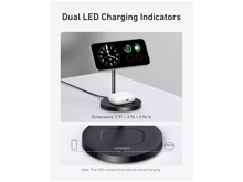 انكر ماك جو  حامل شحن لاسلكى 2 في 1 بقوة 15 واط، متوافق مع MagSafe ومعيار Qi2 - أفضل سعر