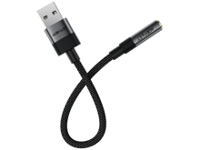ايس فاست محول صوت J13 من USB-A إلى 3.5 مم، لون أسود - أفضل سعر