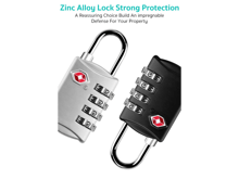 Coteci Zinc Alloy TSA Customs 4-digit Code Lock TR-036 - Best Prices