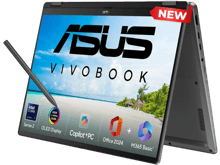 أسوس لابتوب فيفو بوك 14 فليب | Intel Core Ultra 7 256V | رام 16 جيجابايت | SSD سعة 512 جيجابايت | شاشة OLED لمس 14 بوصة WUXGA - أفضل سعر أسوس لابتوب فيفو بوك 14 فليب | Intel Core Ultra 7 256V | رام 16 جيجابايت | SSD سعة 512 جيجابايت | شاشة OLED لمس 14 بوصة WUXGA - أفضل سعر