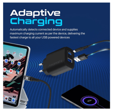 PROMATE BiPlug-2 17W High-Speed Dual Port Charger - Best Prices