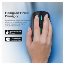 PROMATE 2.4GHz Wireless Ergonomic Optical Mouse with LED Rainbow Lights - Best Prices