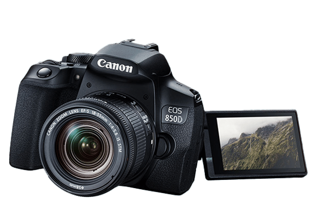 كانون كاميرا EOS 850D DSLR 4K مع 18-55ملم عدسة