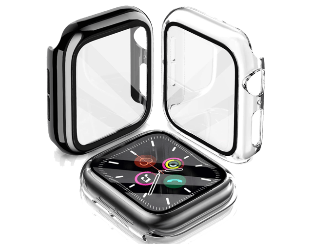 اي كيس واقي شاشة وحافظة 2 في 1 لساعة Apple Watch مقاس 44 مم