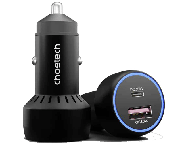 تشويتيك شاحن سيارة TC0014 بمنفذ USB مزدوج من النوع C/A بقوة 60 وات