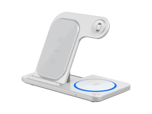 WiWU Wi-W020 Foldable 3 in 1 Wireless Charger 15W